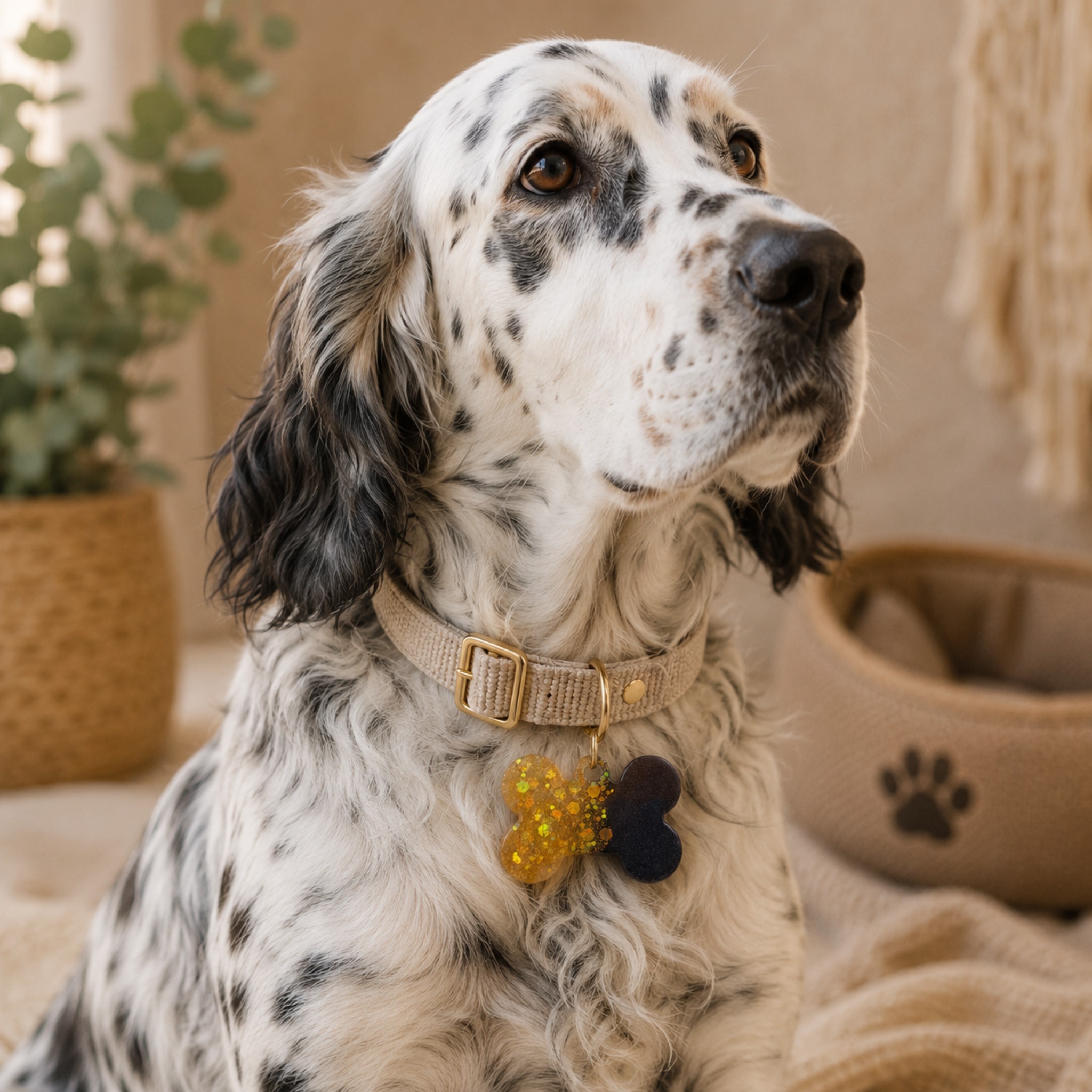 Medagliette Personalizzabili in Resina Glitter per Animali